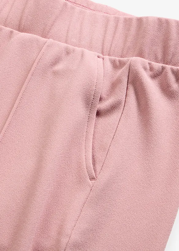 Pantaloni con elastico in vita in interlock robusto, bonprix