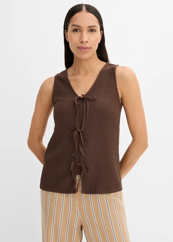 Top in tessuto strutturato, bonprix