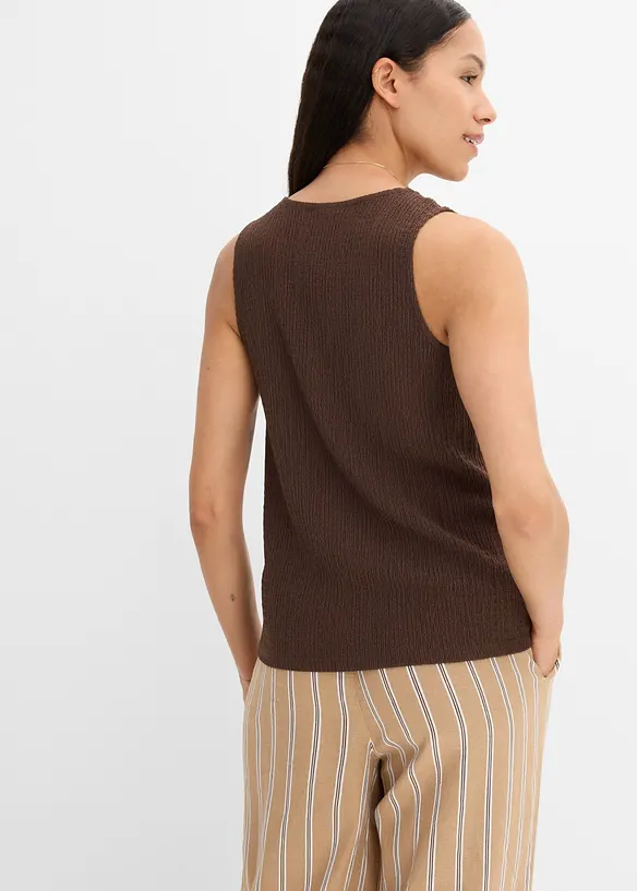 Top in tessuto strutturato, bonprix