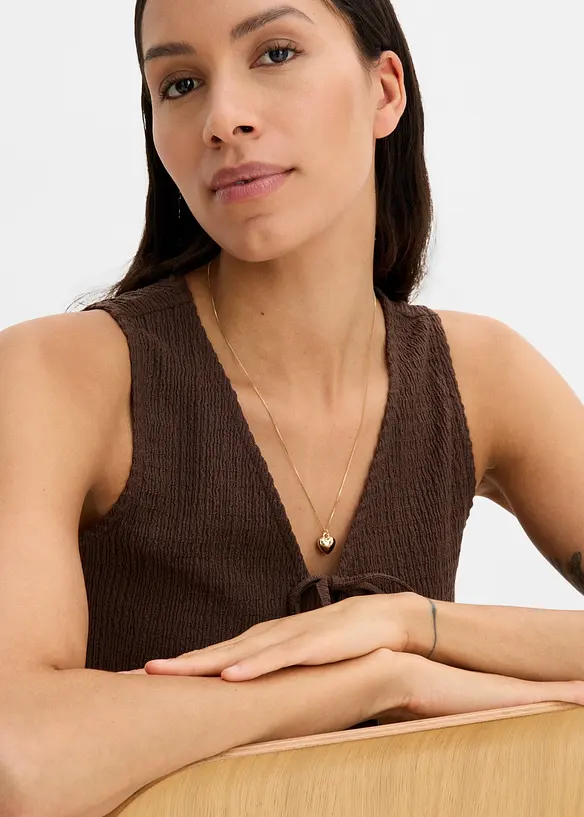 Top in tessuto strutturato, bonprix