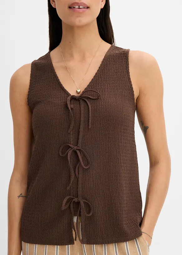 Top in tessuto strutturato, bonprix