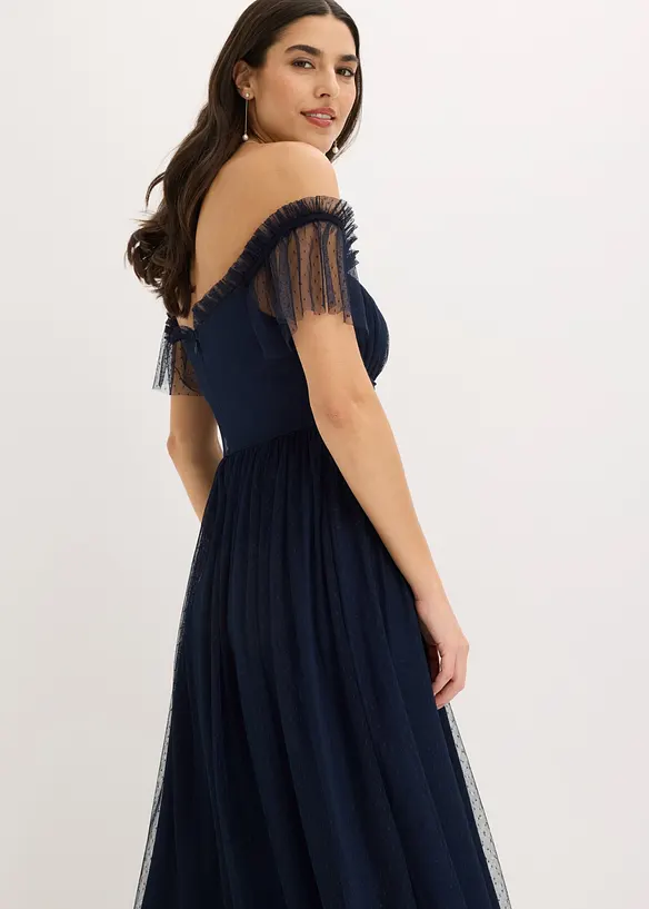 Abito lungo in tulle delicato, bonprix