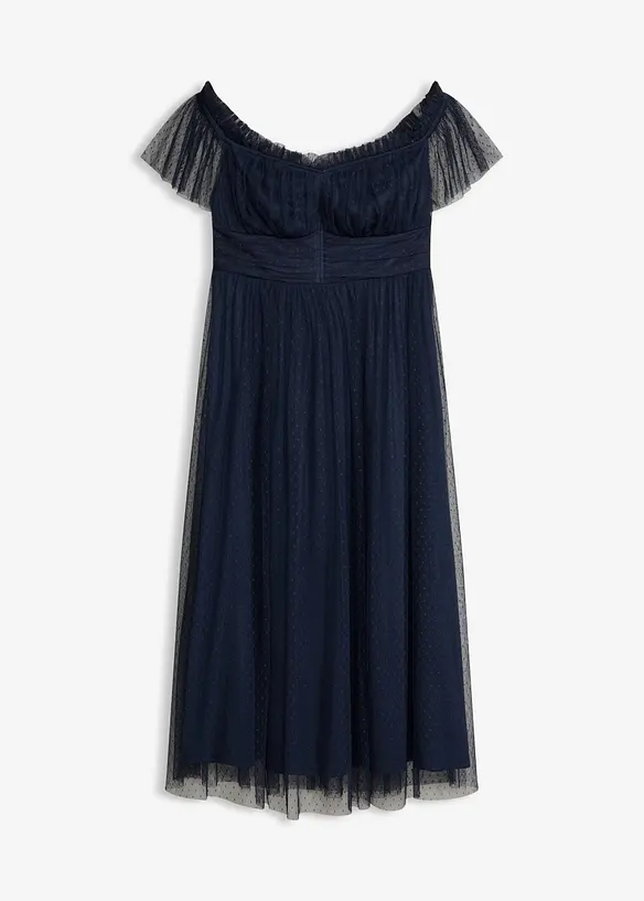 Abito lungo in tulle delicato, bonprix