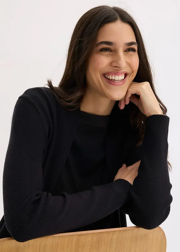 Cardigan lungo con viscosa, bonprix