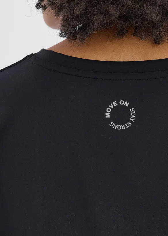 Top per sport ultraleggero con arricciatura, ad asciugatura rapida, bonprix