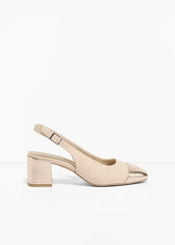 D&eacute;collet&eacute; slingback Marco Tozzi con tacco a blocco, Marco Tozzi