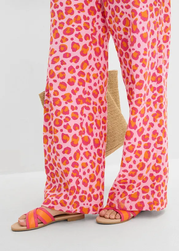 Pantaloni con elastico in vita in mussola vaporosa, bonprix