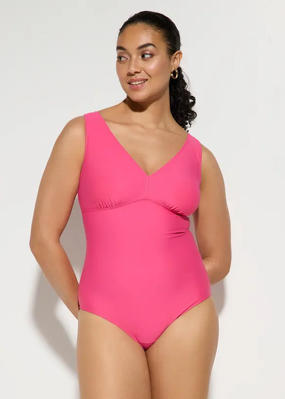 Costume intero con scollatura a V ed effetto modellante medio, bonprix