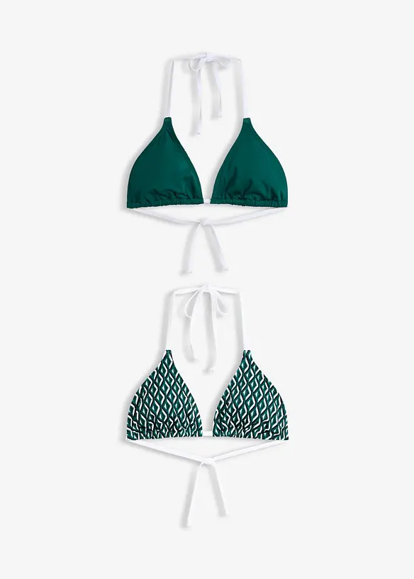 Reggiseno bikini a triangolo (pacco da 2), bonprix