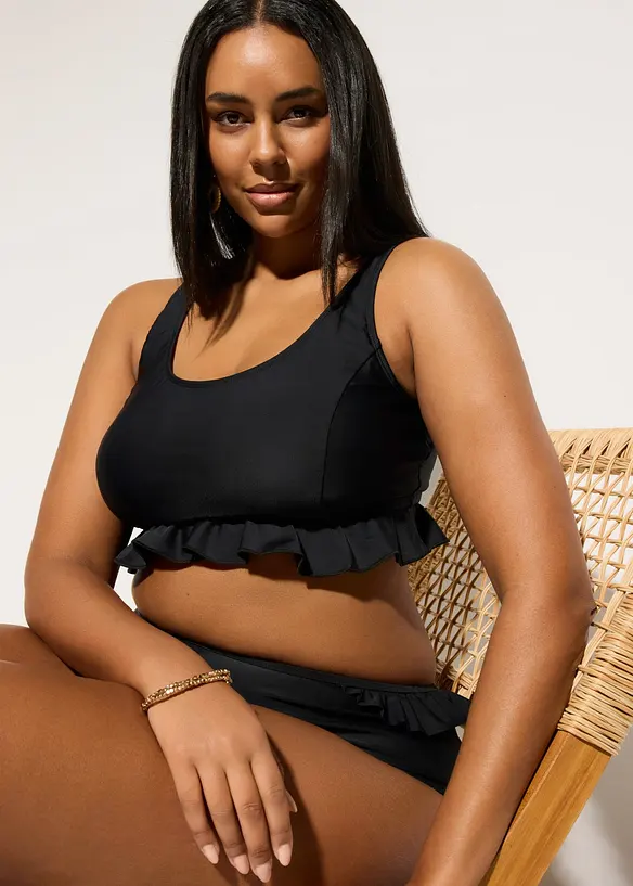 Reggiseno bikini a bustier coprente, asciugatura rapida, bonprix