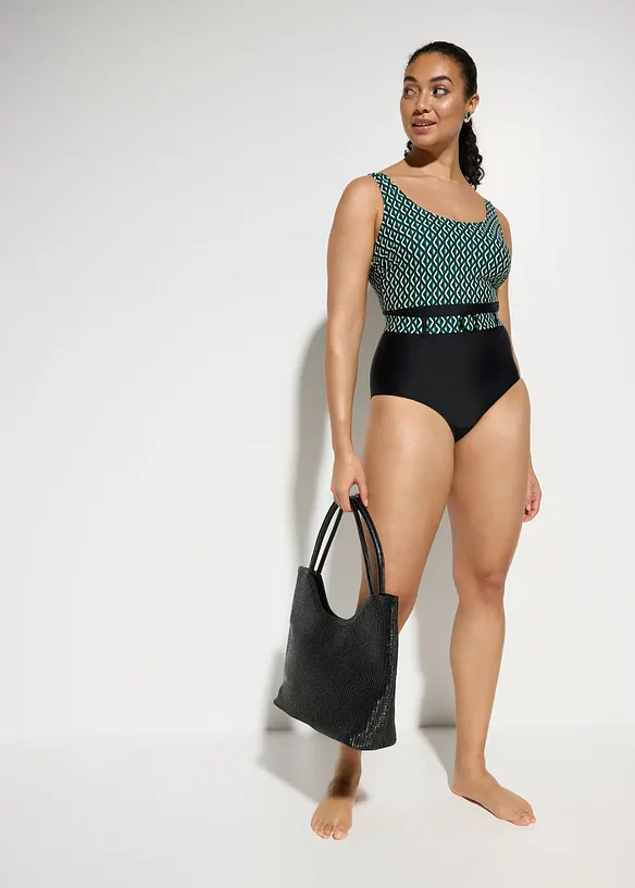 Costume intero con cintura ed effetto modellante medio, bonprix