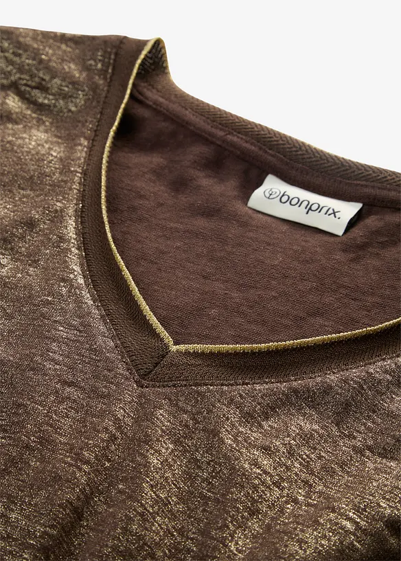 Maglia in puro lino con lurex, bonprix
