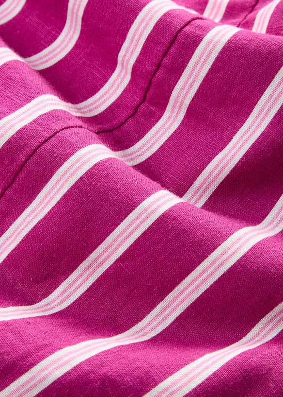 Top a righe in misto lino, bonprix