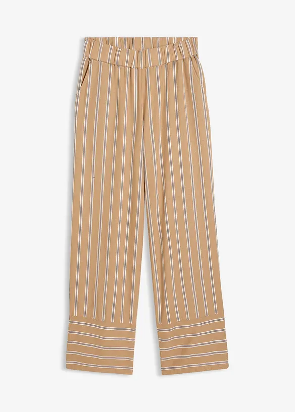 Pantaloni a righe con elastico in vita, bonprix