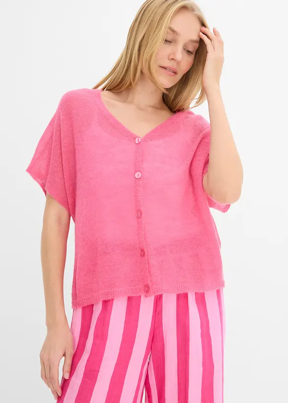 Cardigan oversize in filato fine, bonprix