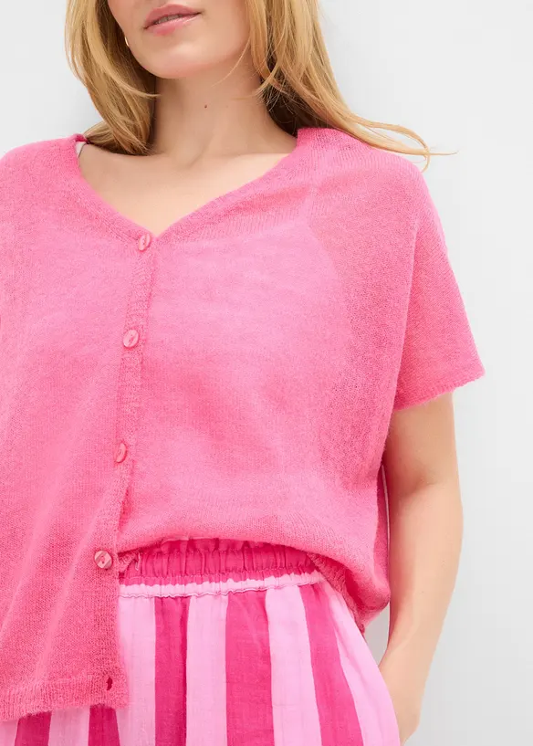 Cardigan oversize in filato fine, bonprix