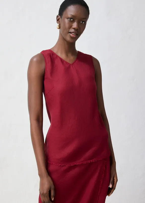 Top in puro lino, bonprix