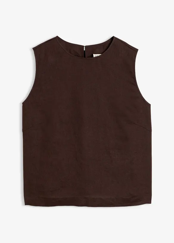 Top corto in puro lino, bonprix