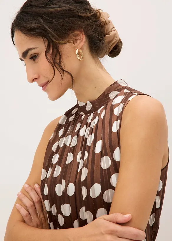 Abito in chiffon con glitter, bonprix
