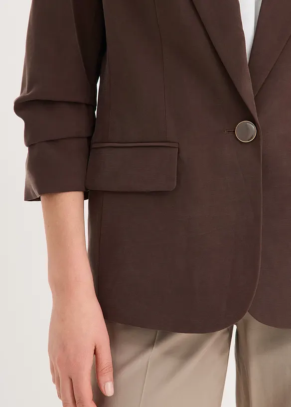 Blazer morbido in viscosa con maniche a 3/4, bonprix