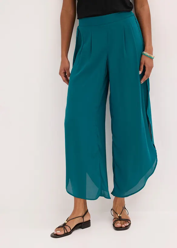 Pantaloni a palazzo con spacchi, bonprix
