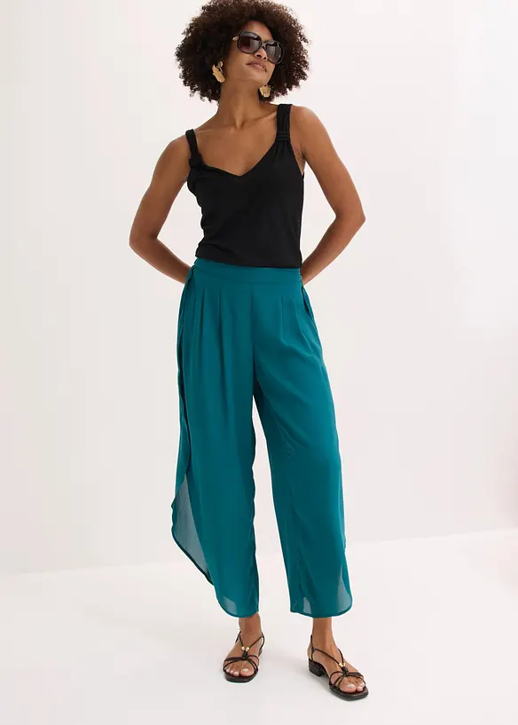 Pantaloni a palazzo con spacchi, bonprix