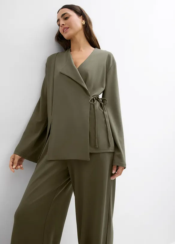 Blusa in misto viscosa con laccetto, bonprix