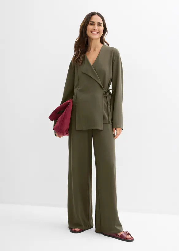 Pantaloni con elastico in vita in misto viscosa, bonprix