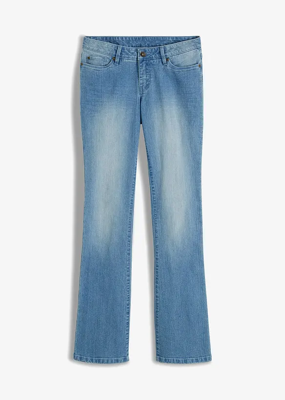 Jeans bootcut elasticizzati, vita media, bonprix