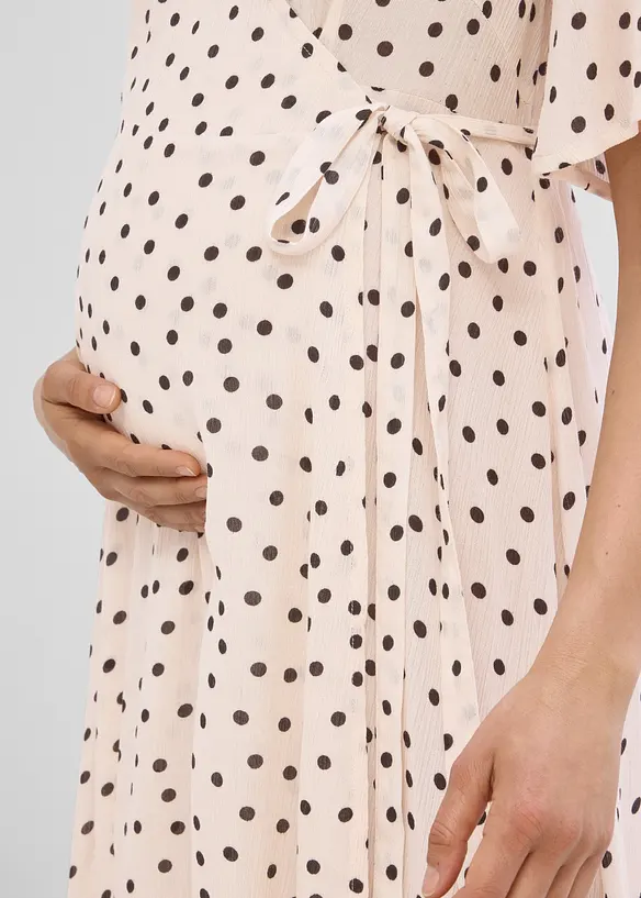 Abito pr&eacute;maman / da allattamento 2 in 1 in cr&ecirc;pe di viscosa fluida, bonprix