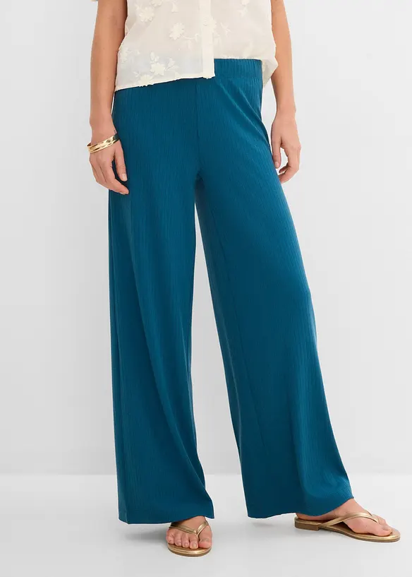 Pantaloni a palazzo con elastico in vita, bonprix