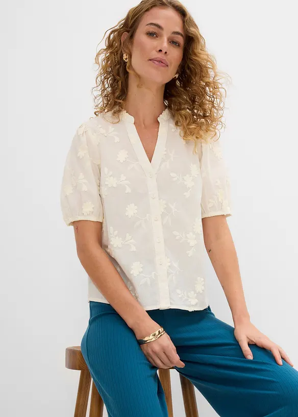 Pantaloni a palazzo con elastico in vita, bonprix