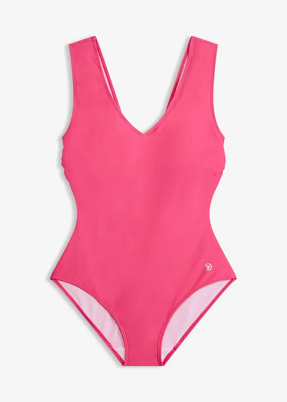 Costume intero con effetto modellante medio e scollatura a V, bonprix