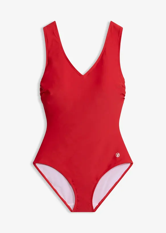 Costume intero con effetto modellante medio e scollatura a V, bonprix