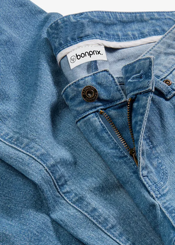 Jeans bootcut elasticizzati, vita media, bonprix