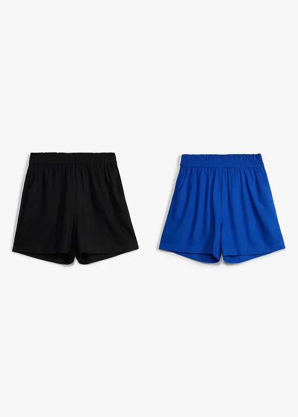 Shorts in morbida viscosa con elastico in vita (pacco da 2), bonprix