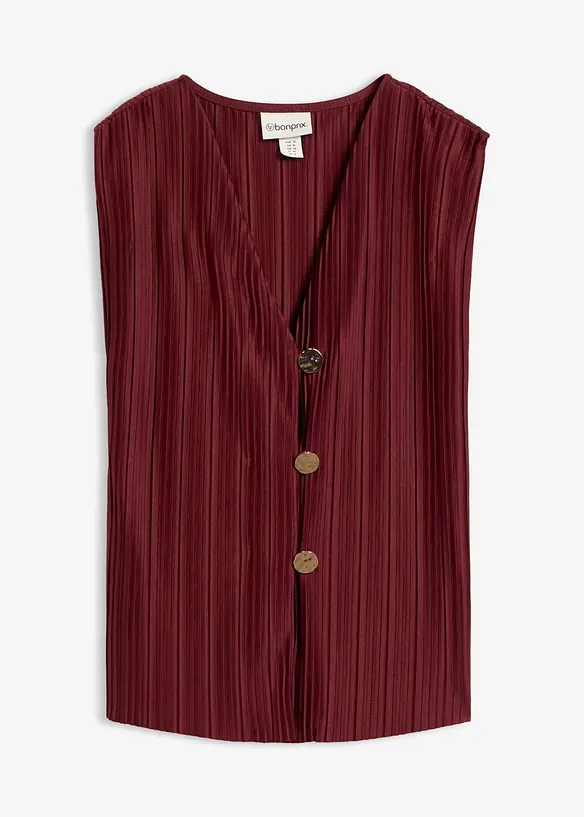 Top plissettato, bonprix