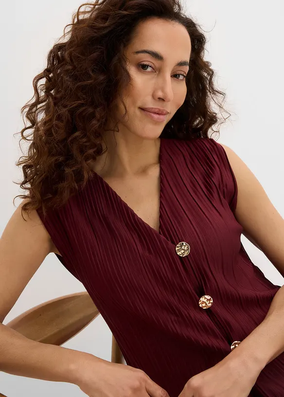 Top plissettato, bonprix