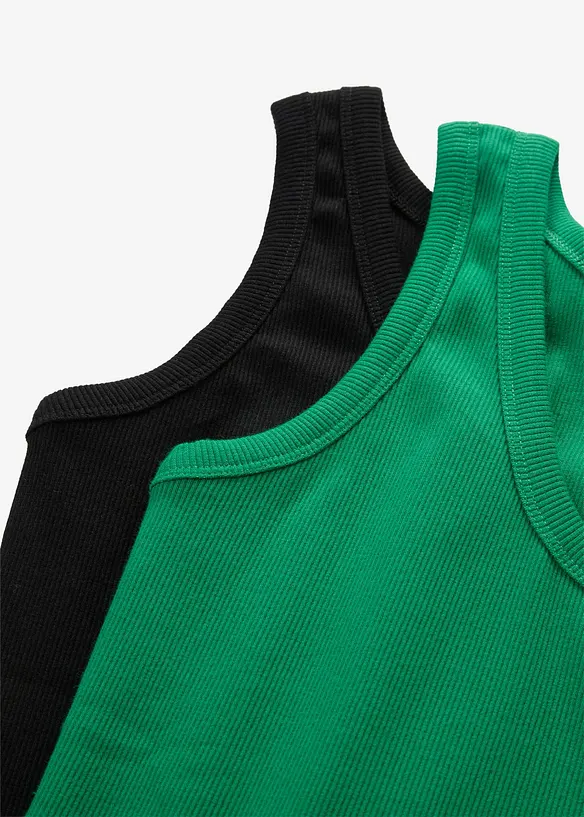 Canotta a coste con cotone biologico (pacco da 2), bonprix