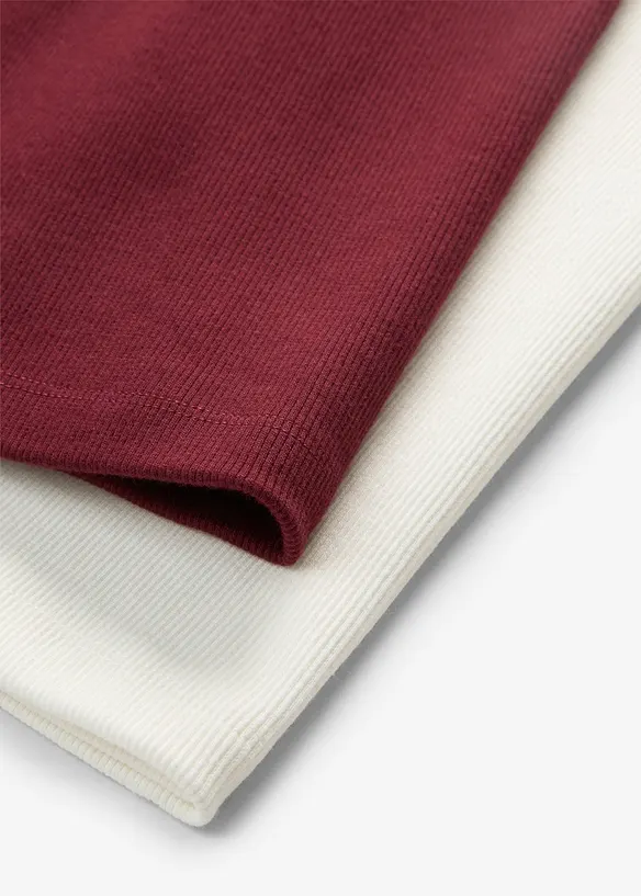 Canotta a coste con cotone biologico (pacco da 2), bonprix