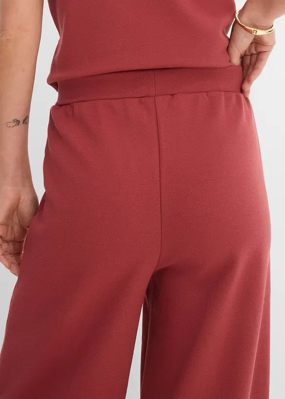 Pantaloni larghi in piquet, bonprix