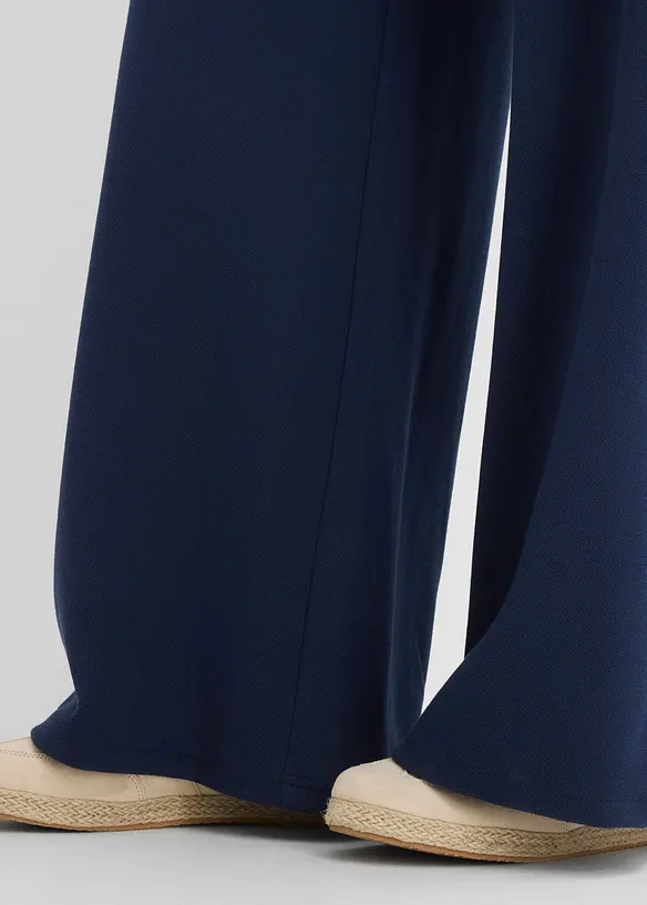 Pantaloni larghi in piquet, bonprix
