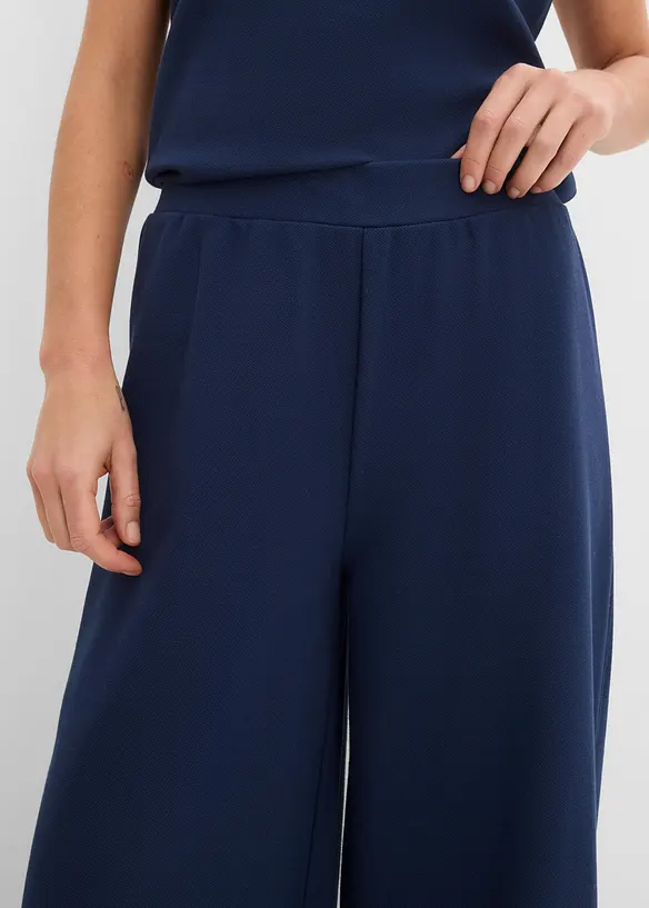 Pantaloni larghi in piquet, bonprix