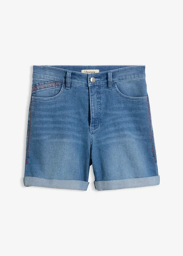 Shorts di jeans, vita media, bonprix