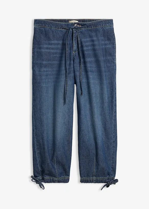 Jeans barrel cropped, vita media, bonprix