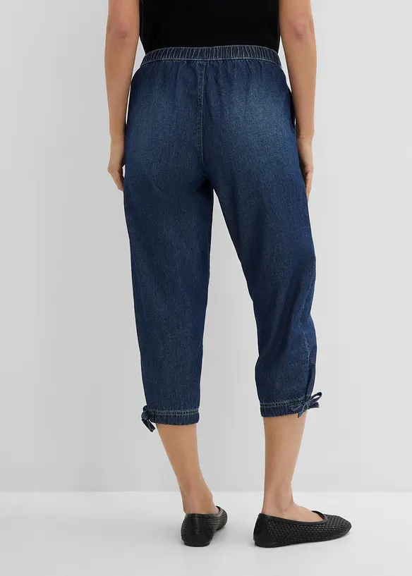 Jeans barrel cropped, vita media, bonprix