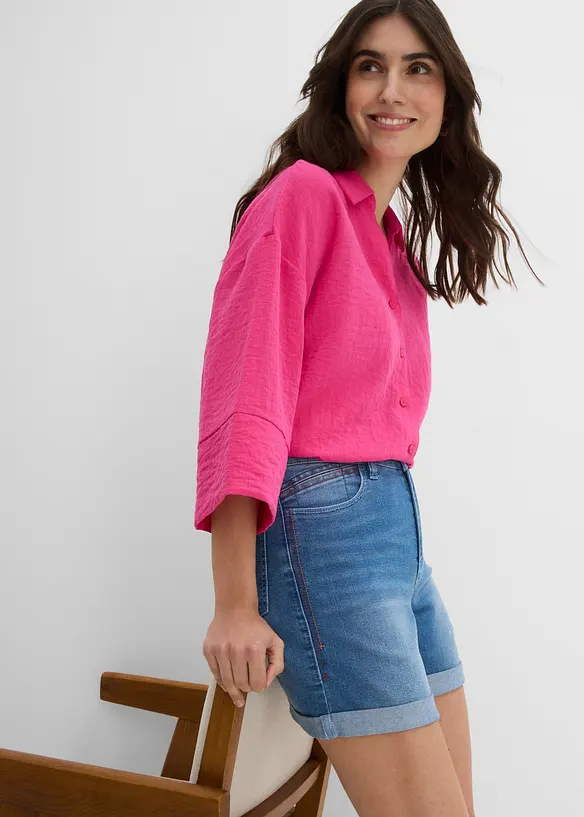 Shorts di jeans, vita media, bonprix
