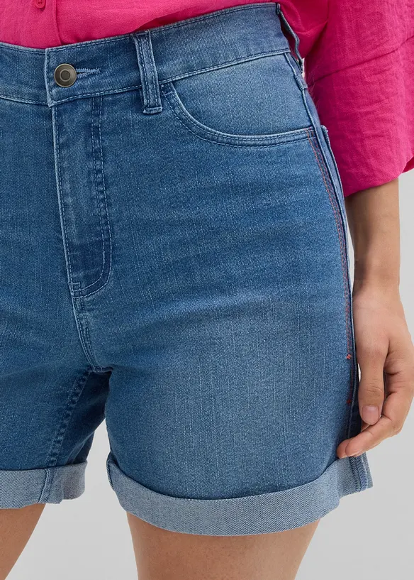 Shorts di jeans, vita media, bonprix