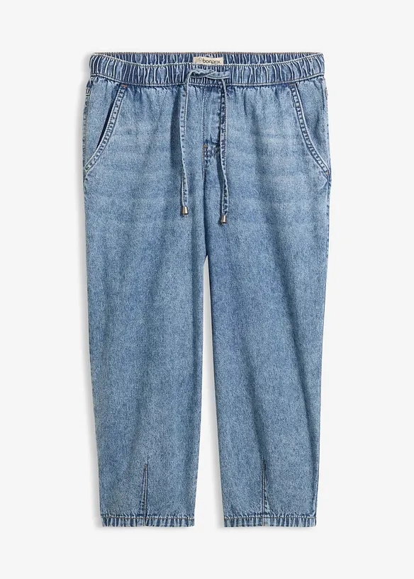 Jeans barrel cropped, vita media, bonprix