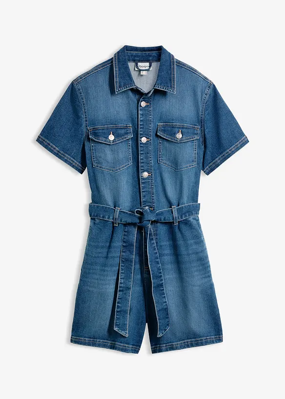 Tuta corta in jeans, bonprix